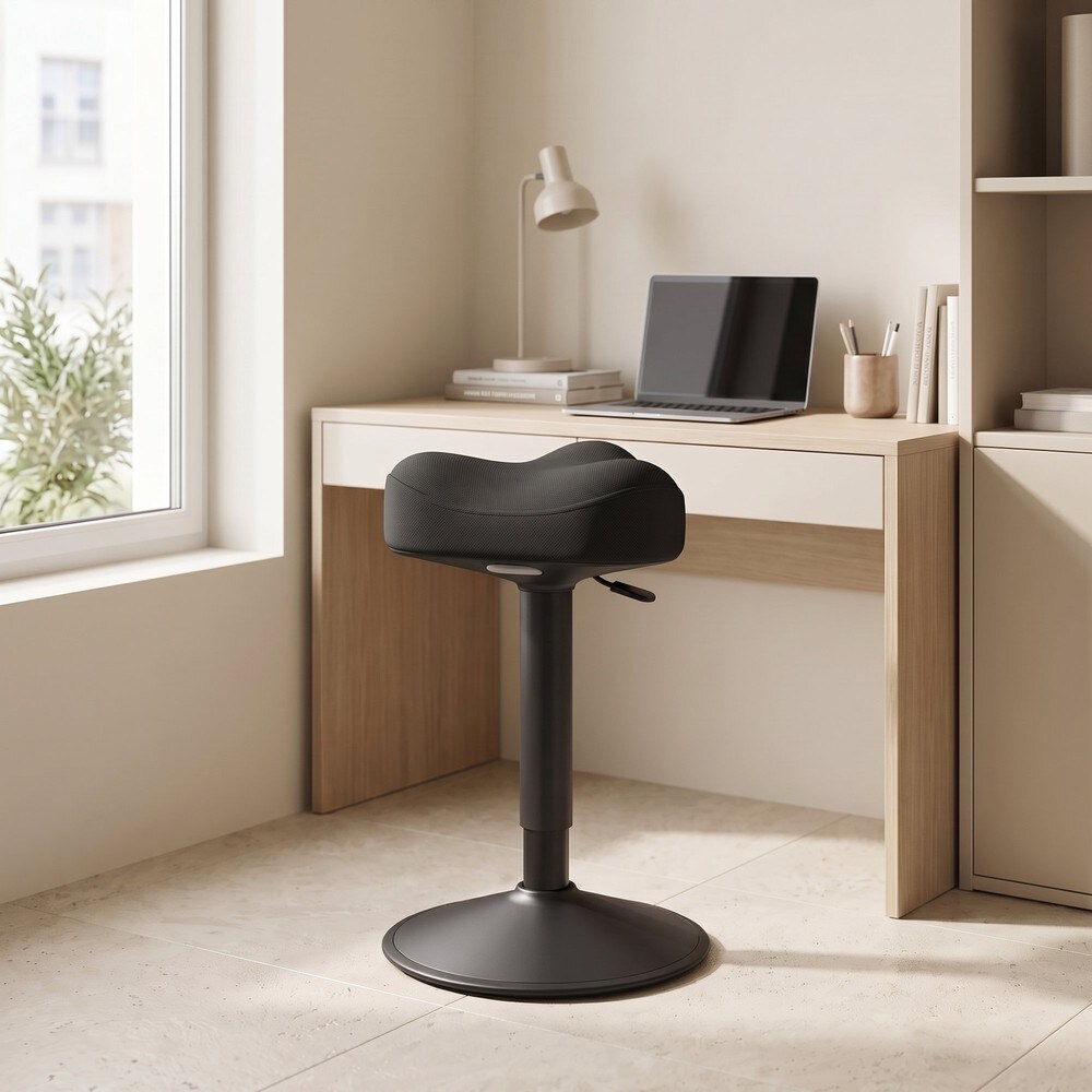 Ergonomisk ståstol/balanspall höj- och sänkbar - Svart
