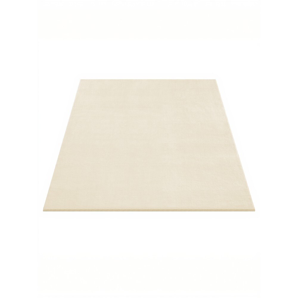 Enfärgad matta halkfri tvättbar 120x170 cm - Beige