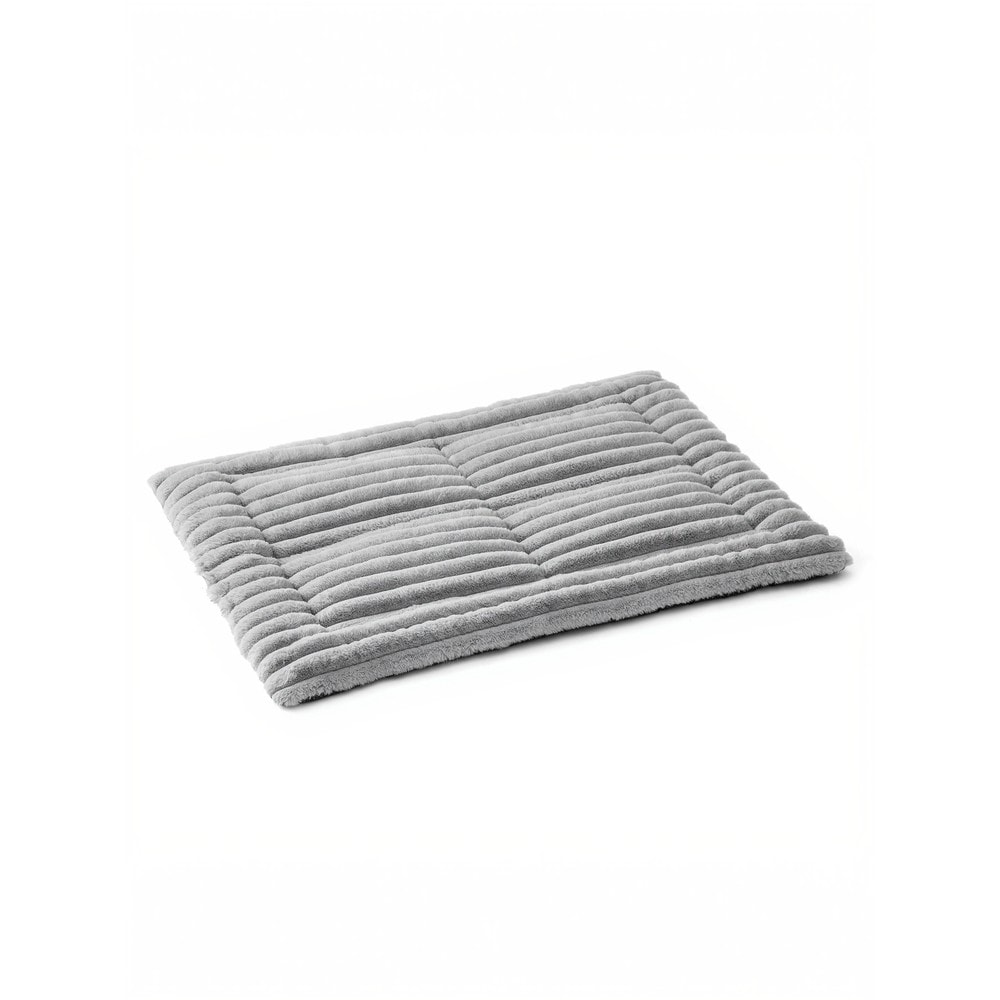 Itselämpenevä pehmoleluinen koiranpeitto 90x65 cm – Harmaa / Lämmittävä lemmikkipeitto / Pehmoleluinen koiranmatto