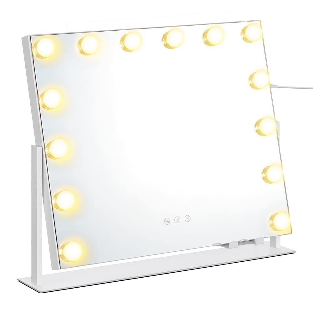 Meikkipeili, jossa on 14 LED-valoa / Himmennettävä pöytäpeili / Kosmetiikkapeili, jossa on USB-lataus