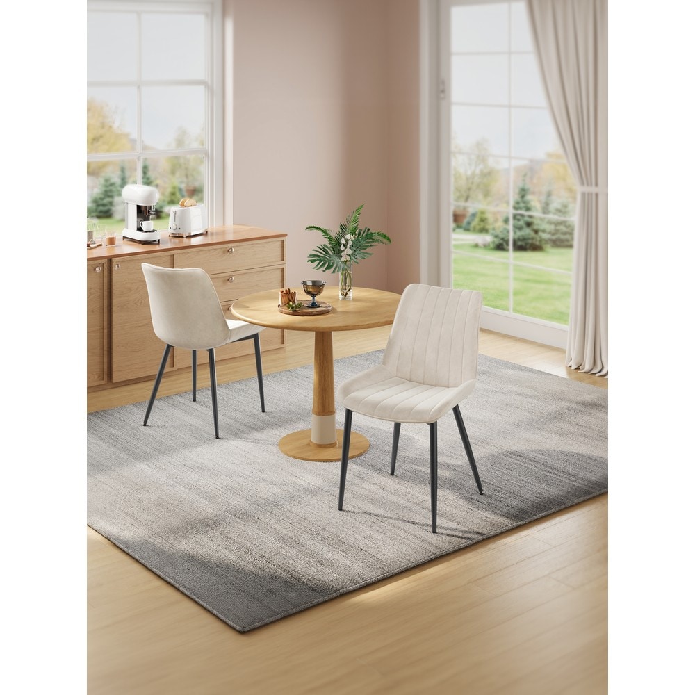 Ruokapöydän tuolit 2 kpl, samettiverhoilu, pehmustettu istuin ja ergonominen selkänoja, cappuccinobeige/musta