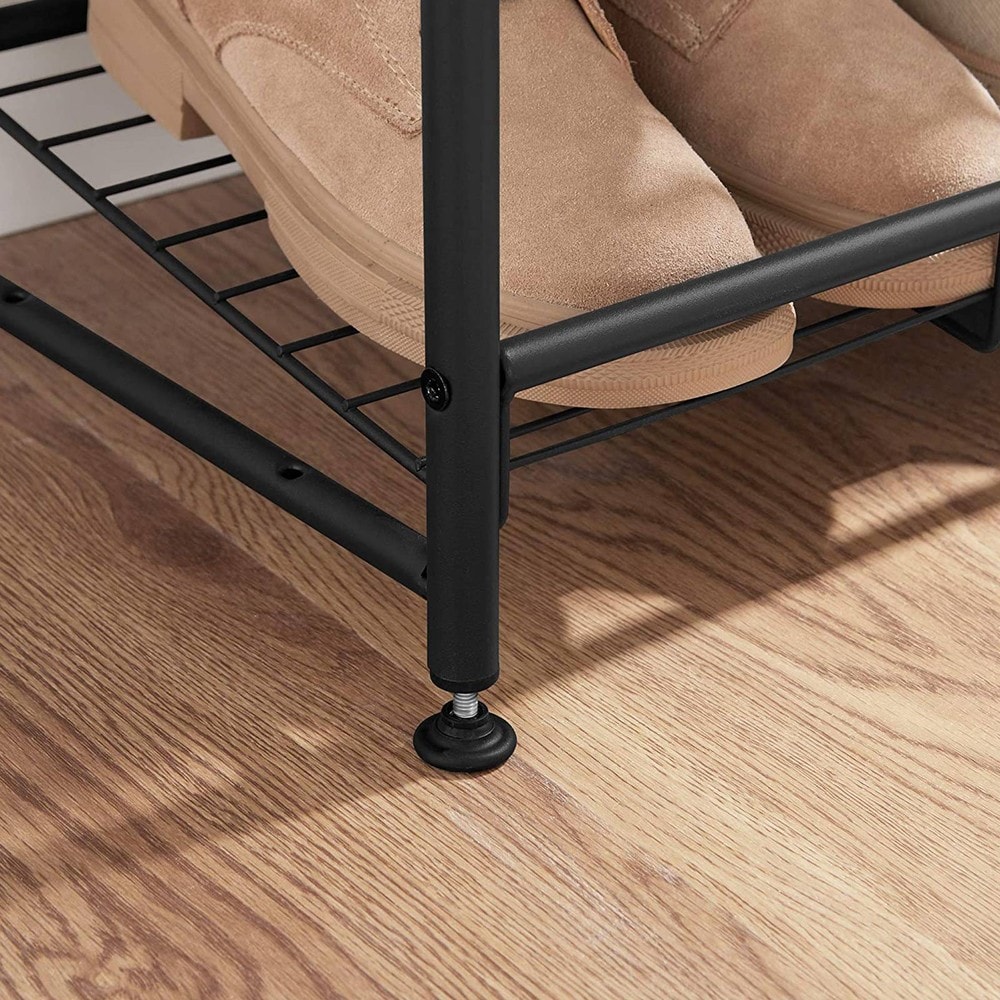 Pinottava teräksinen kenkäteline, 4 hyllyä, 68 cm – Svart / Metallinen kenkäteline / Kenkien säilytys