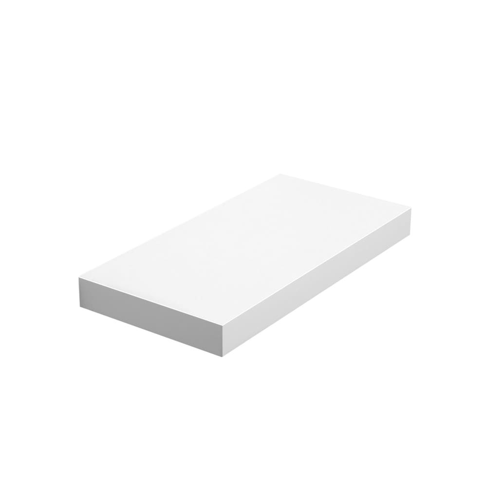 Ripustettava seinähylly 40x20 cm – Valkoinen / Seinähylly piilokiinnityksellä / MDF-koristehylly