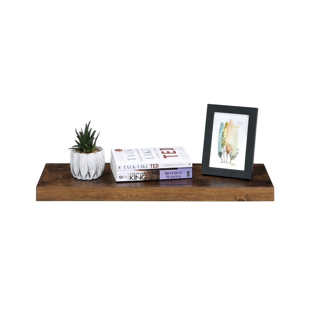 Ripustettava seinähylly 60x20 cm – Rustinen ruskea / Ripustettava hylly / Koristehylly