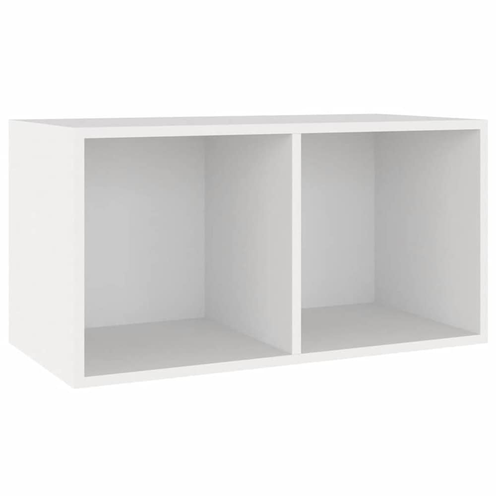 Vinyylihylly 71×34×36 cm / hylly 2 lokerolla LP-levyille / levysäilytys – Valkoinen