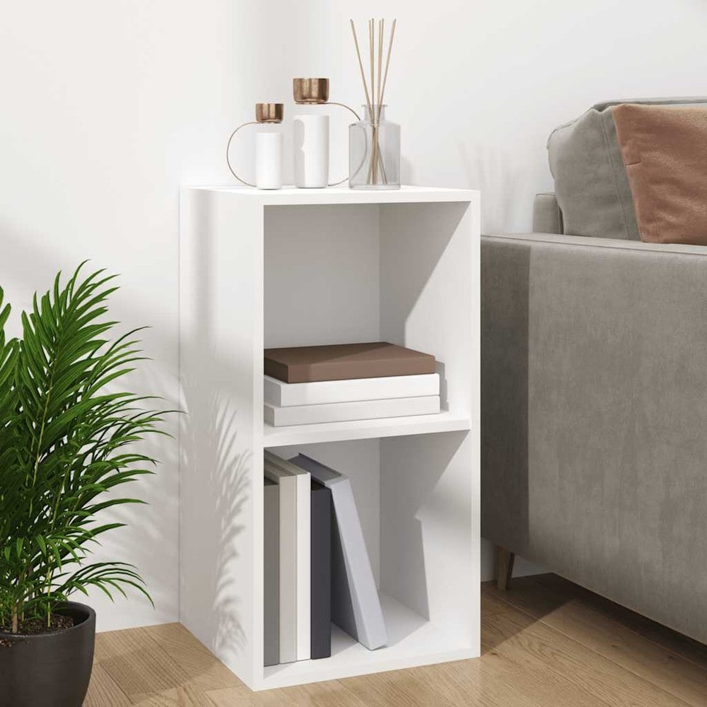 Vinyylihylly 71×34×36 cm / hylly 2 lokerolla LP-levyille / levysäilytys – Valkoinen