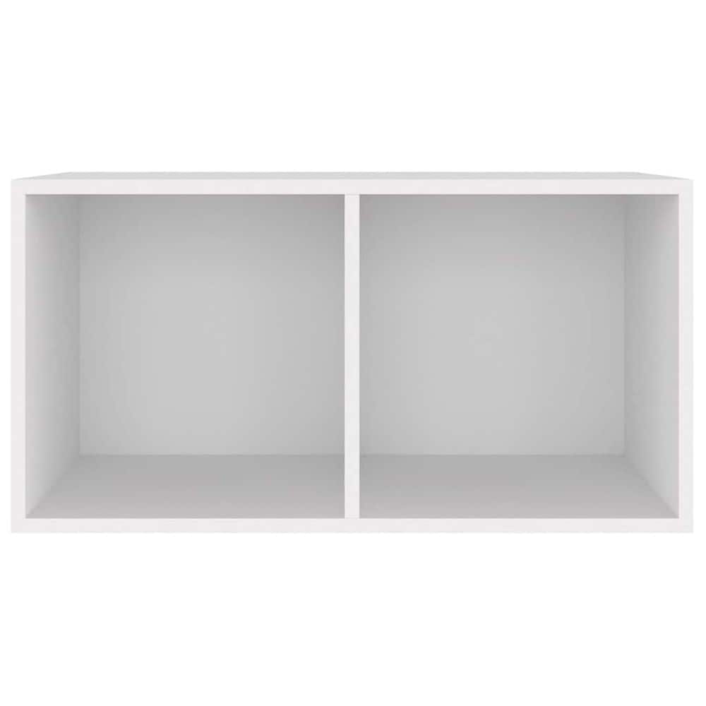 Vinyylihylly 71×34×36 cm / hylly 2 lokerolla LP-levyille / levysäilytys – Valkoinen