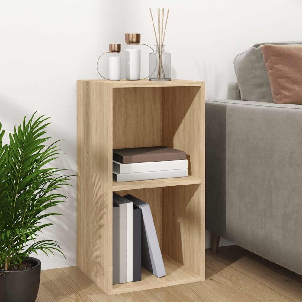 LP-levyjen säilytyslaatikko 71x34x36 cm – Sonoma-tammi / Vinyylihylly / Levyjen säilytys