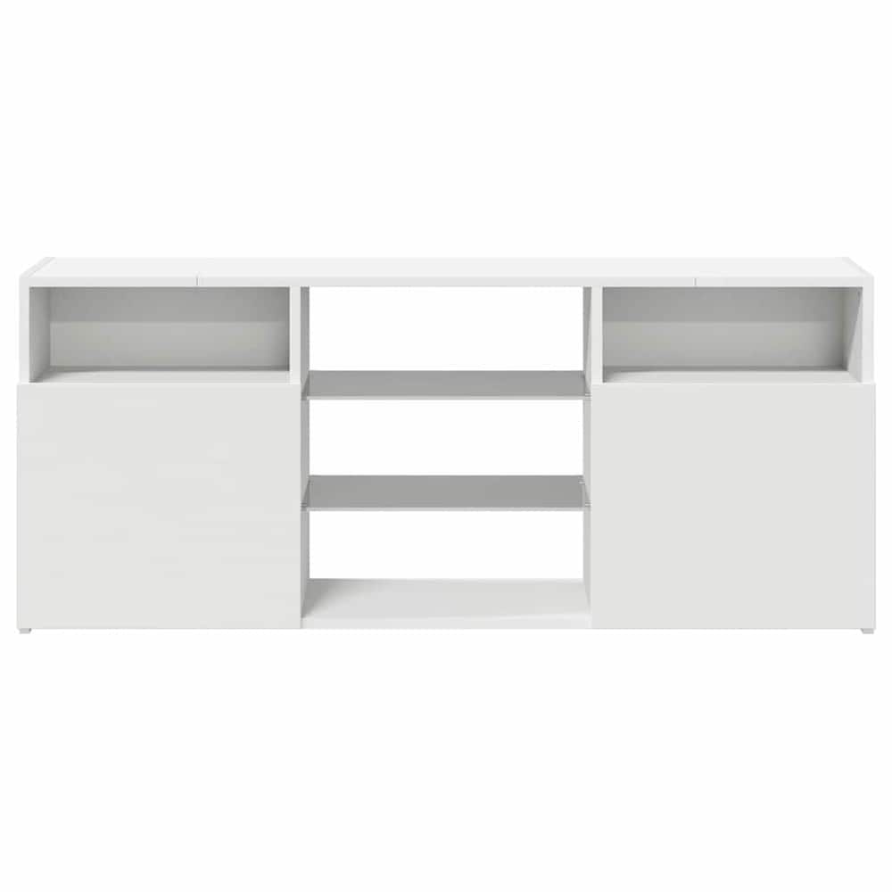 vidaXL TV-taso LED-valaistuksella 120x30x50 cm valkoinen – RGB LED, karkaistu lasi
