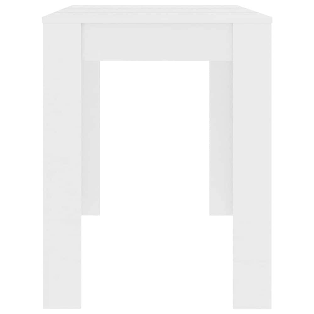 Ruokapöytä 120×60×76 cm / keittiöpöytä / suorakulmainen ruokapöytä – Valkoinen