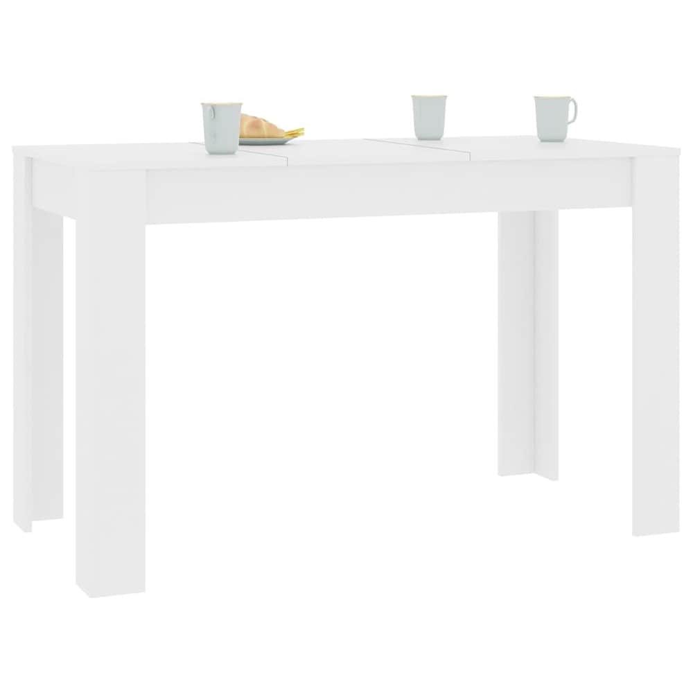 Ruokapöytä 120×60×76 cm / keittiöpöytä / suorakulmainen ruokapöytä – Valkoinen