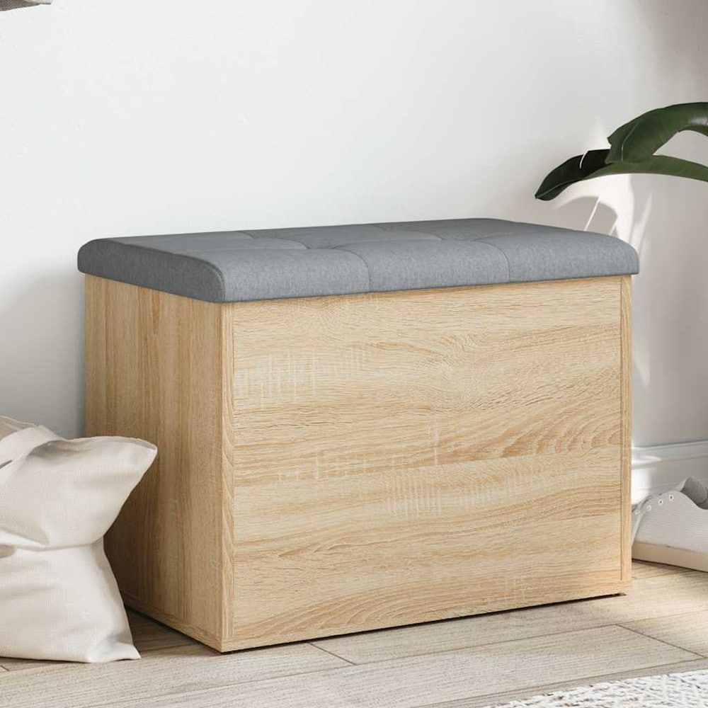 Säilytyspenkki 62×42×45 cm / istuinpenkki säilytystilalla / penkki istuintyynyllä – Sonoma-tammi
