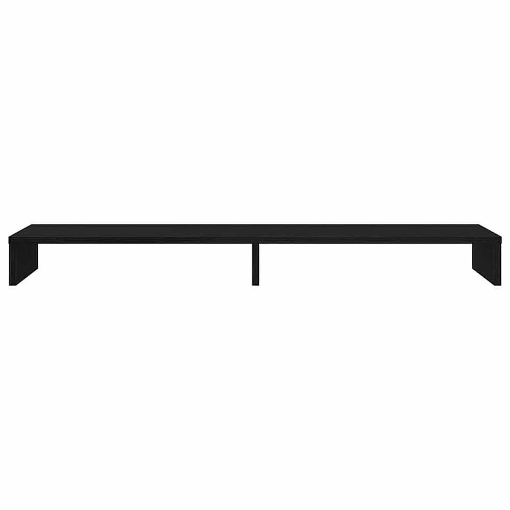 Näytönkorotin 100×27×10 cm / monitoriteline 2 näytölle / näyttöteline säilytystilalla – Musta