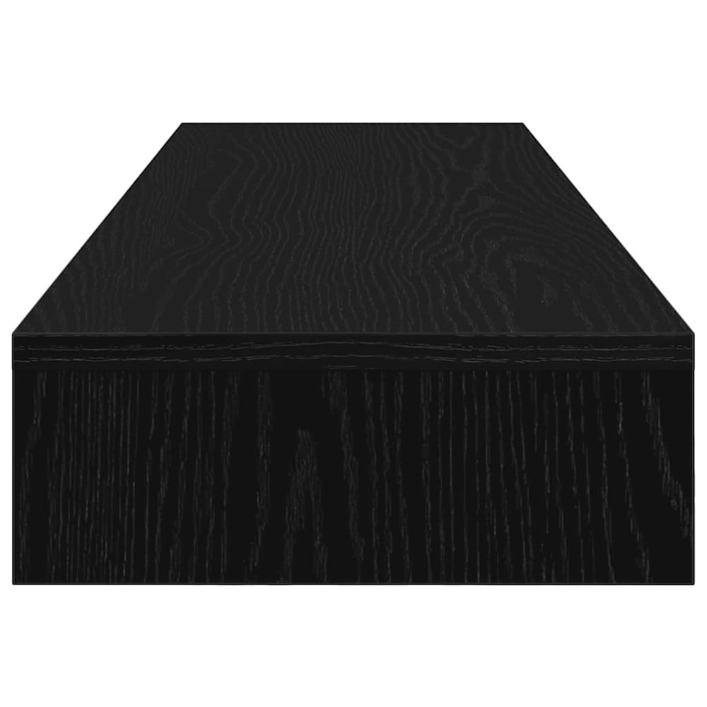 Näytönkorotin 100×27×10 cm / monitoriteline 2 näytölle / näyttöteline säilytystilalla – Musta
