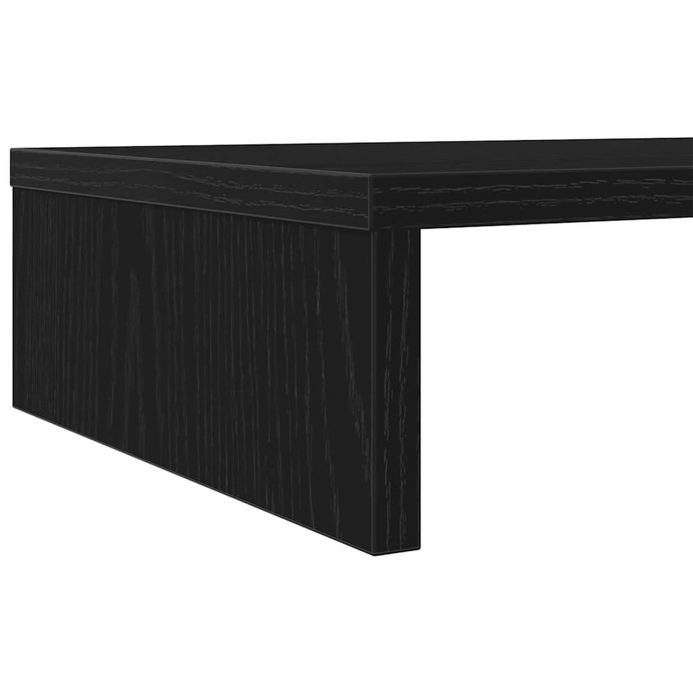 Näytönkorotin 100×27×10 cm / monitoriteline 2 näytölle / näyttöteline säilytystilalla – Musta