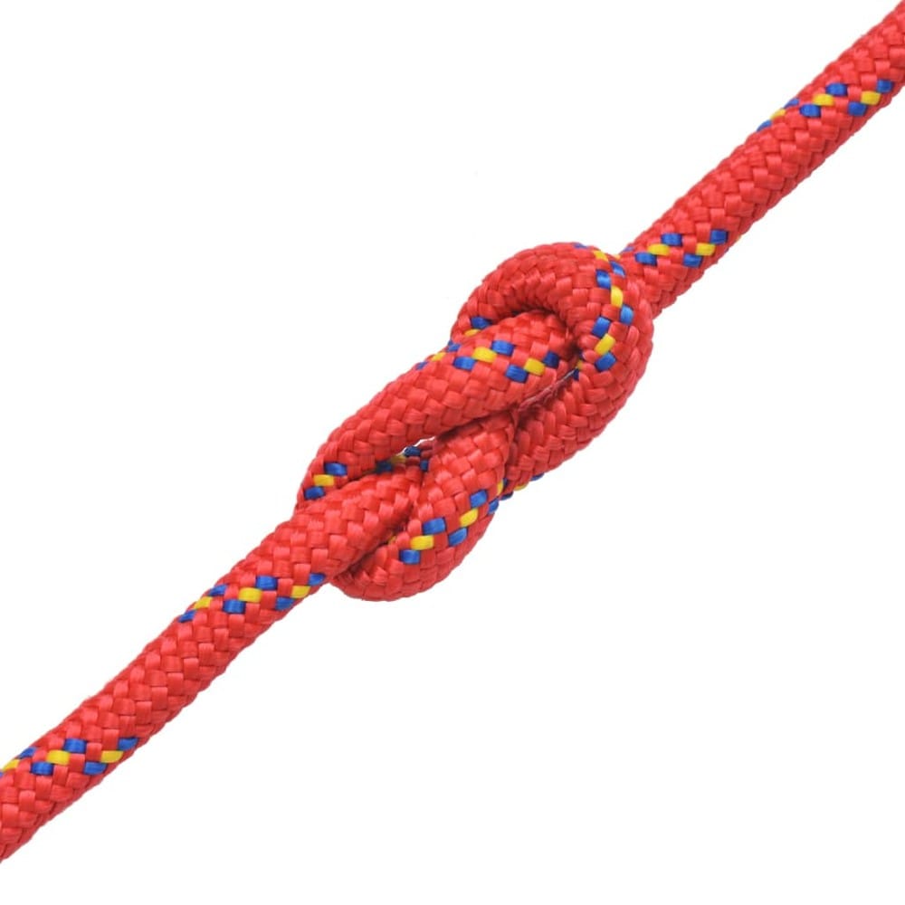 Polypropeeninen veneköysi, 10 mm, 50 m – Punainen / Kelluva veneköysi / Polypropeeninen kiinnitysköysi