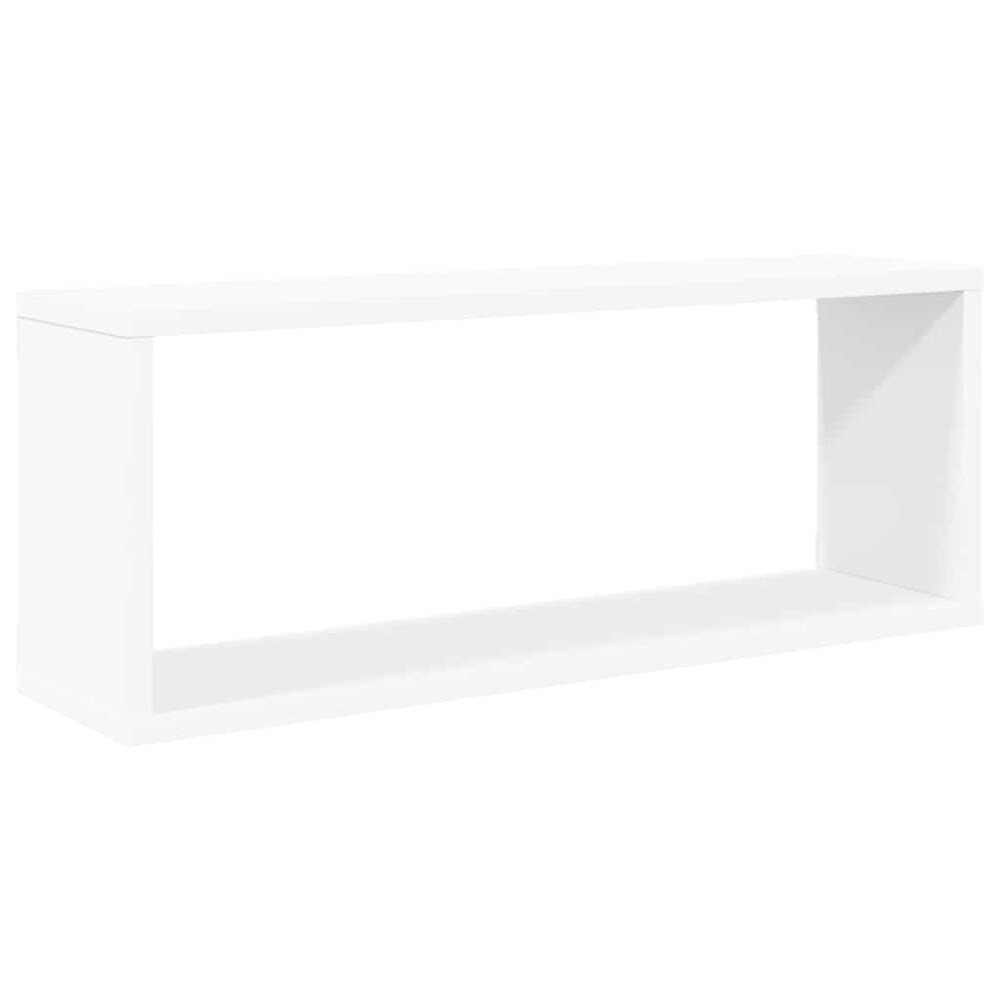 2 kpl seinähyllyjä 60×15×23 cm / kuutionmuotoiset hyllyt piilokiinnityksellä – Valkoinen