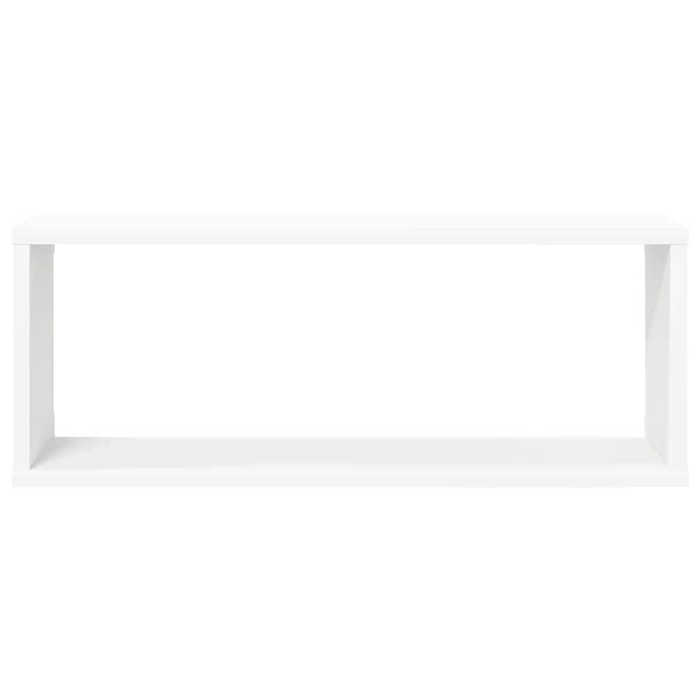 2 kpl seinähyllyjä 60×15×23 cm / kuutionmuotoiset hyllyt piilokiinnityksellä – Valkoinen