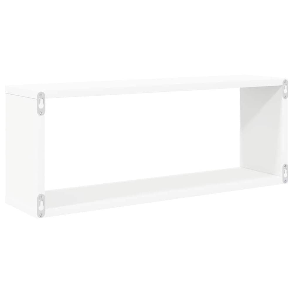 2 kpl seinähyllyjä 60×15×23 cm / kuutionmuotoiset hyllyt piilokiinnityksellä – Valkoinen