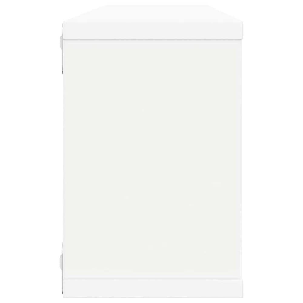 2 kpl seinähyllyjä 60×15×23 cm / kuutionmuotoiset hyllyt piilokiinnityksellä – Valkoinen