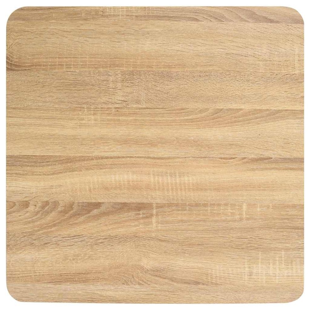 Bistropöytä 60×60×75 cm / kahvilapöytä 2 hengelle / ruokapöytä teräsjalalla – Luonnonväri/valkoinen