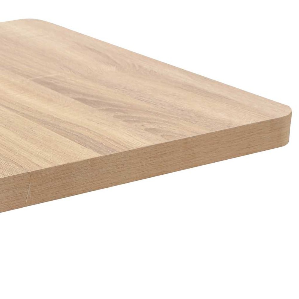 Bistropöytä 60×60×75 cm / kahvilapöytä 2 hengelle / ruokapöytä teräsjalalla – Luonnonväri/valkoinen