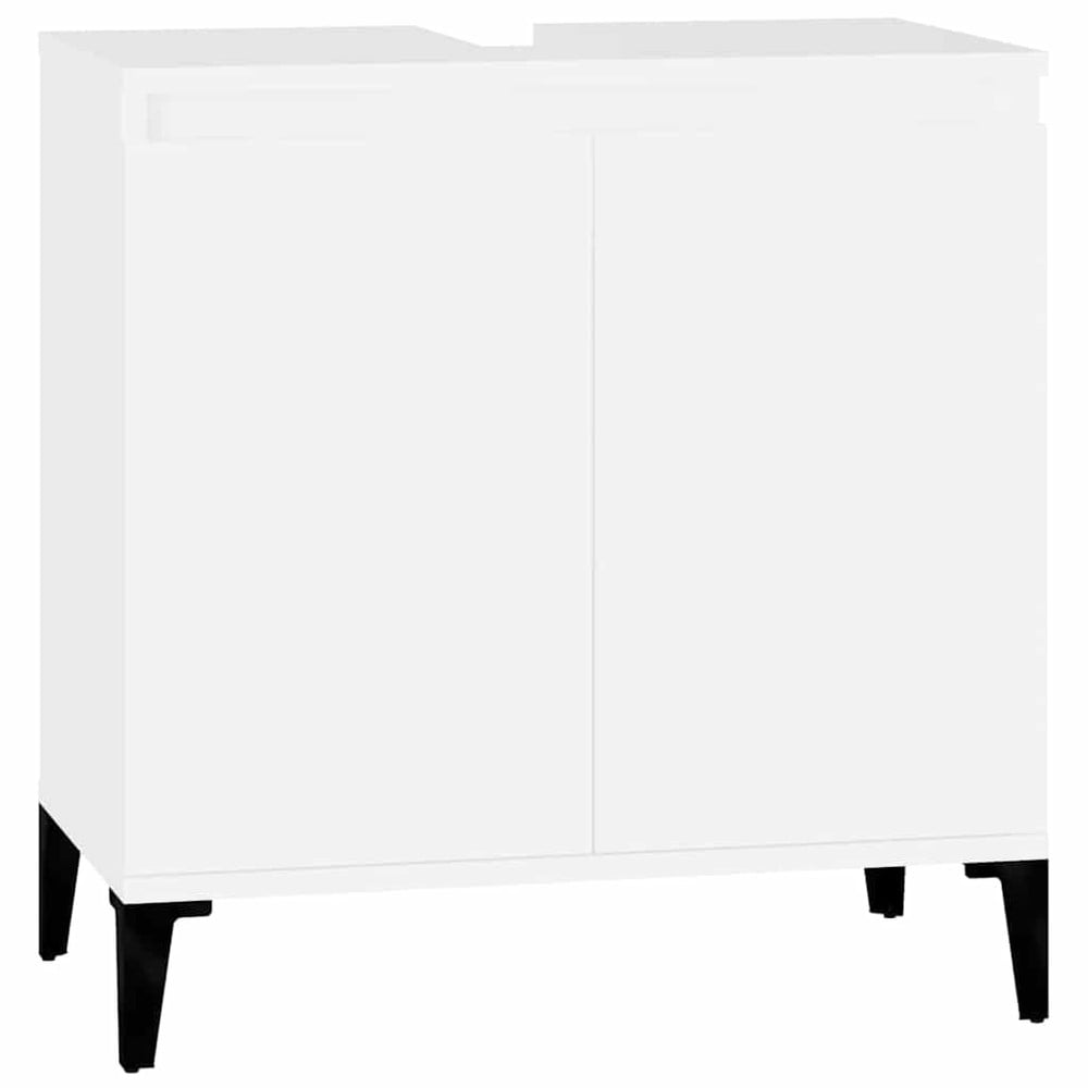 Pesuallaskaappi 58×33×60 cm / kylpyhuonekaappi / kaappi pesualtaalle – Valkoinen
