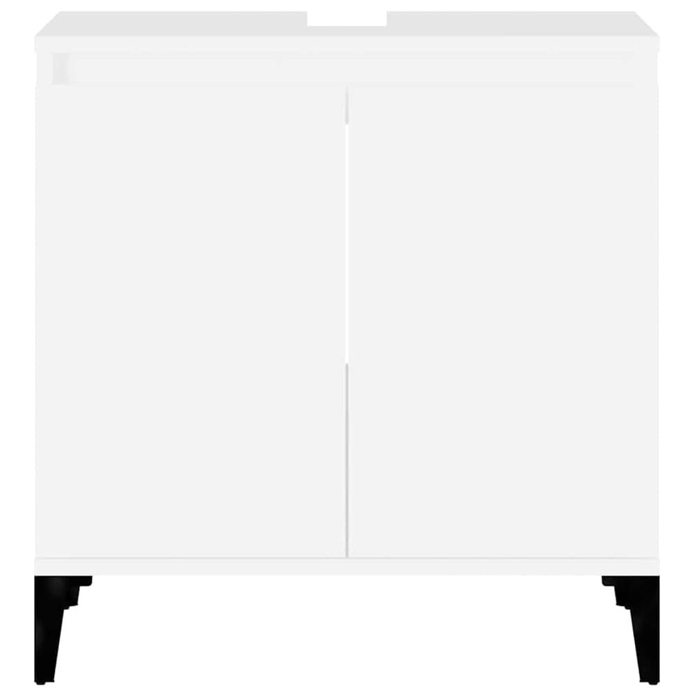 Pesuallaskaappi 58×33×60 cm / kylpyhuonekaappi / kaappi pesualtaalle – Valkoinen