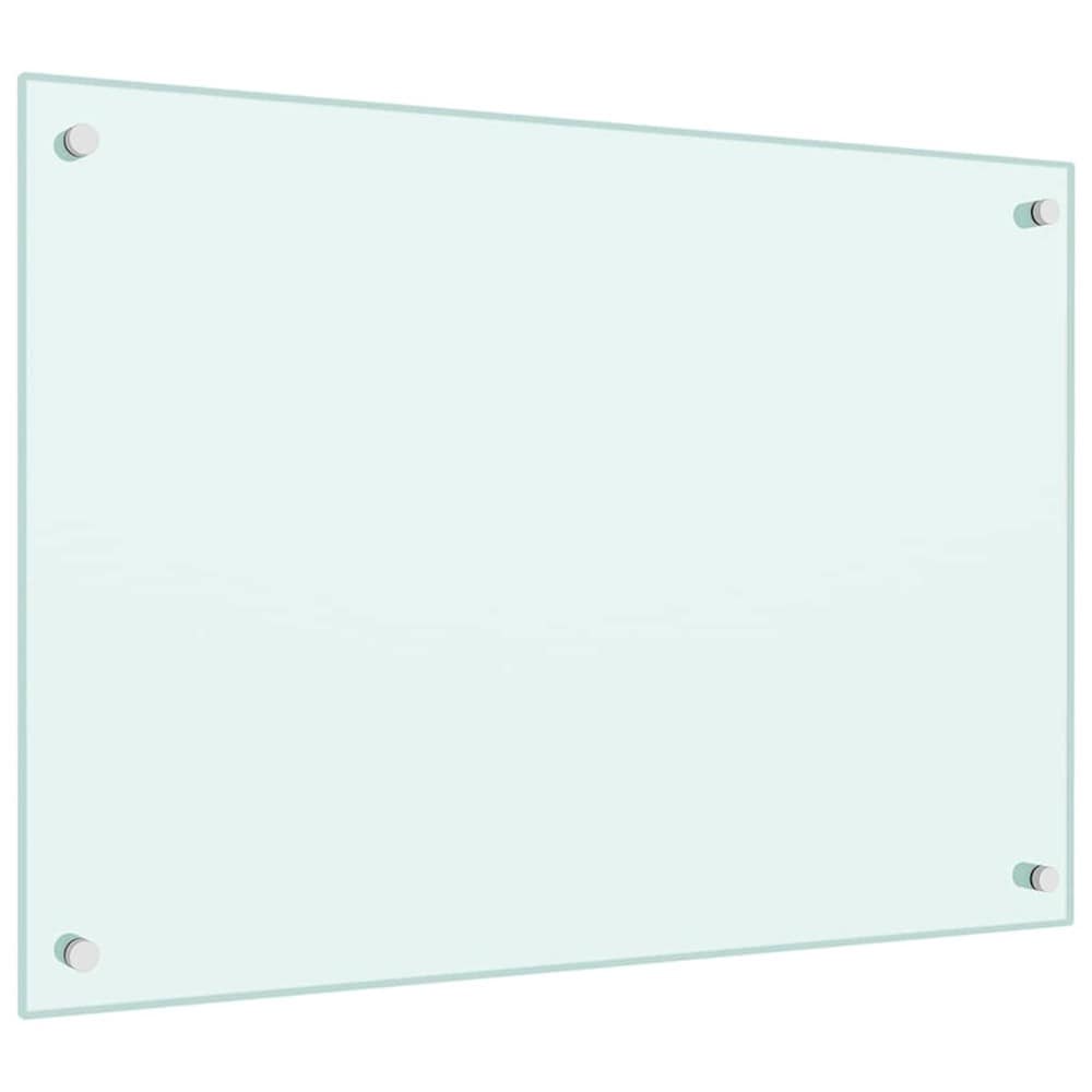 Roiskesuoja karkaistusta lasista 70×50 cm / keittiösuoja / seinäsuoja – Maidonvalkoinen
