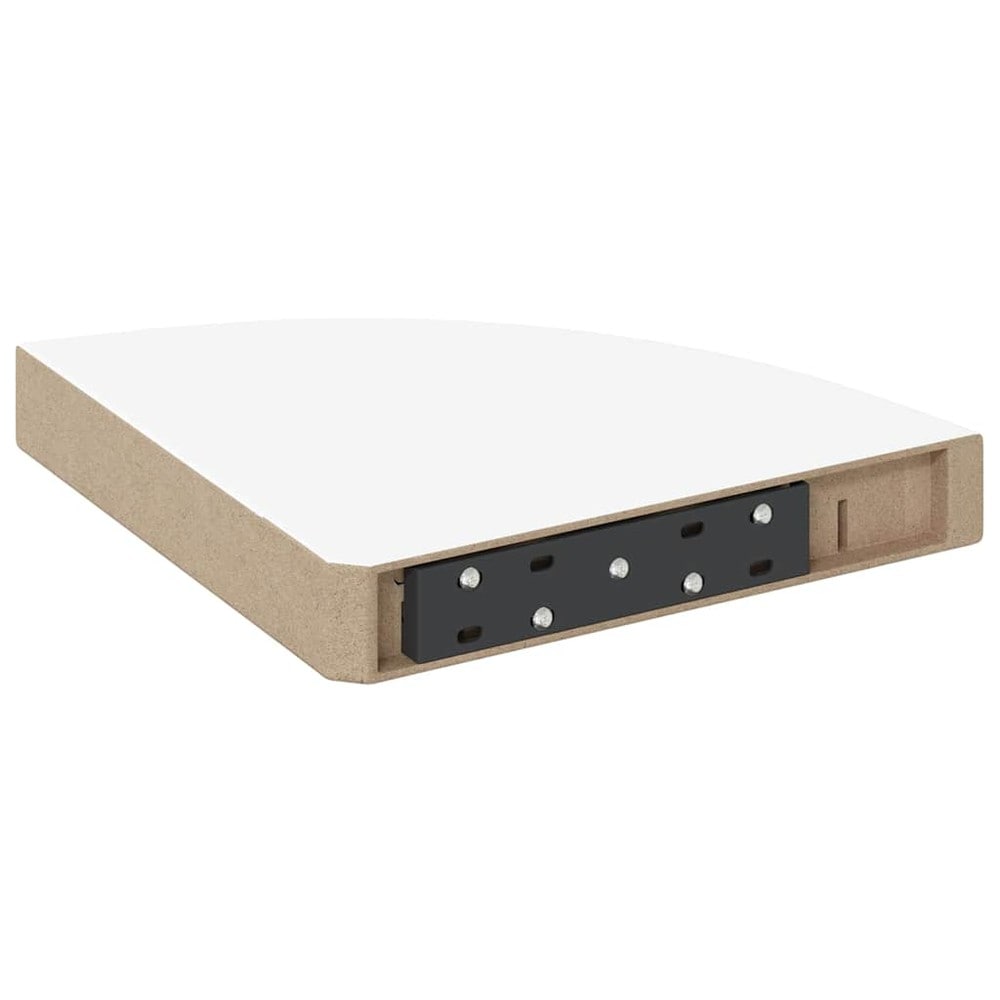 Kulmahylly 25×25×3,8 cm / leijuva seinähylly piilokiinnityksellä – Valkoinen