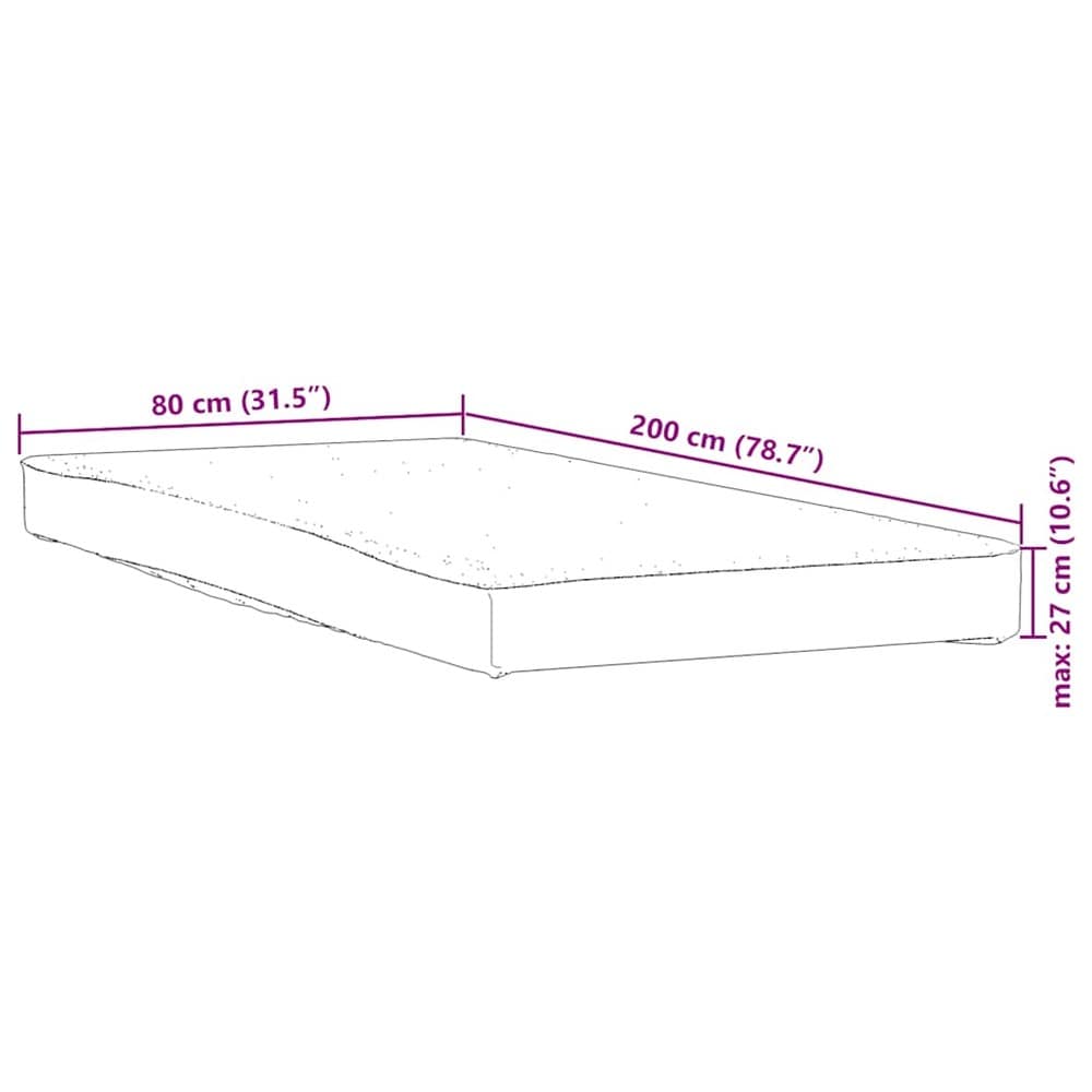 Vedenpitävä patjansuojus 80×200 cm / joustavareunainen suojus – Valkoinen