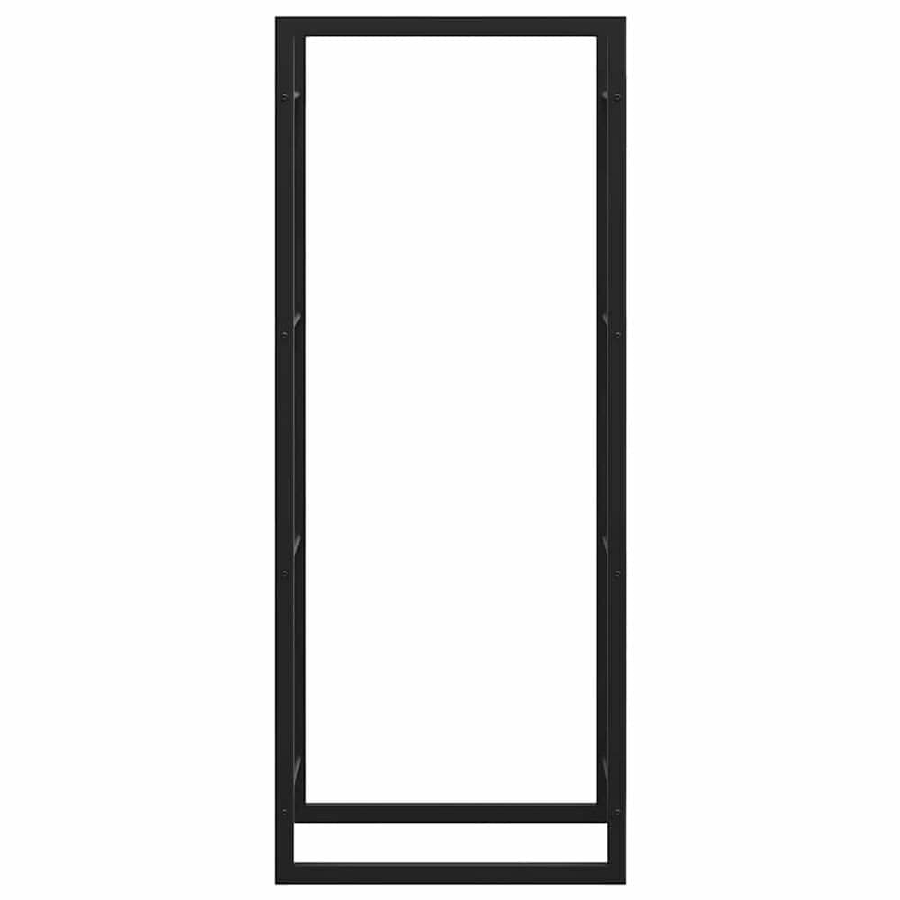 Puuteline 50×28×132 cm / polttopuuteline teräksestä / puunsäilytysteline – Mattamusta