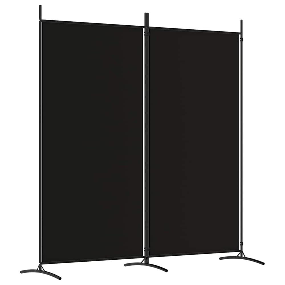 Huoneenjakaja 175×180 cm / taitettava sermi 2 paneelilla / taittoseinä – Musta