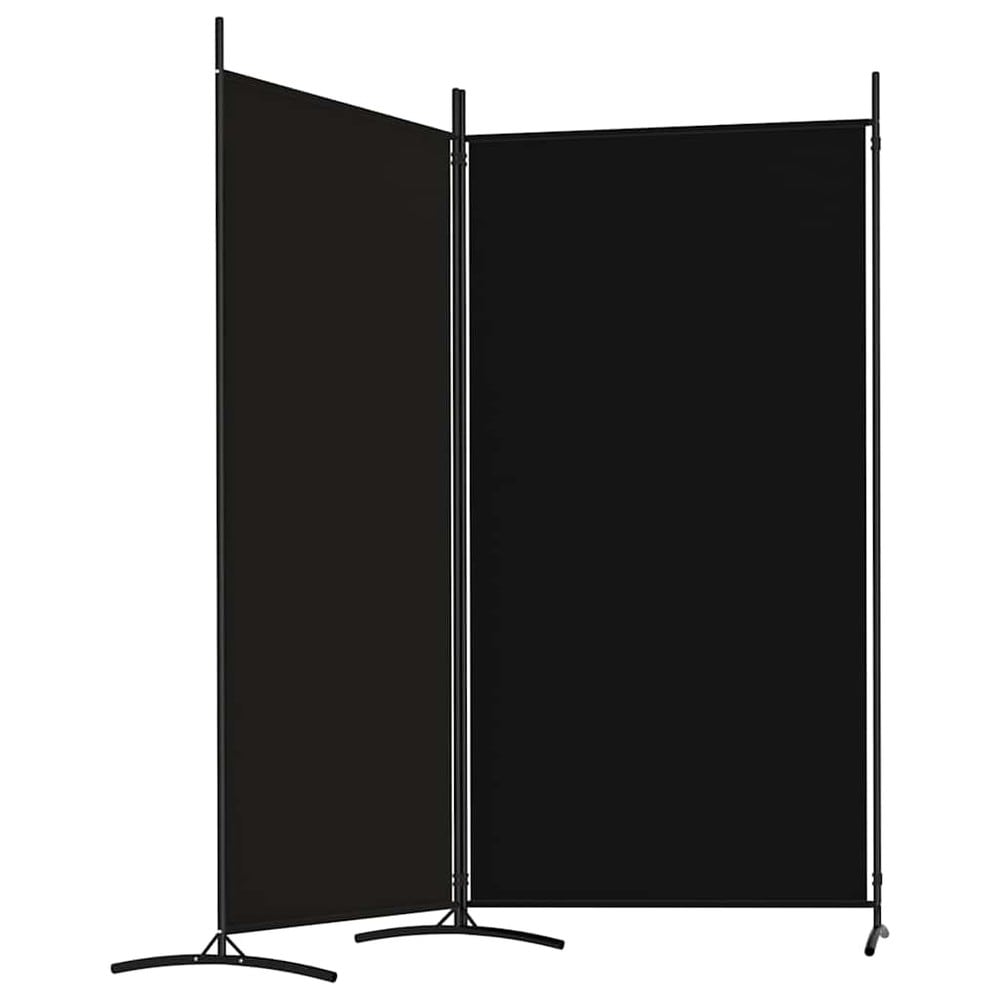 Huoneenjakaja 175×180 cm / taitettava sermi 2 paneelilla / taittoseinä – Musta