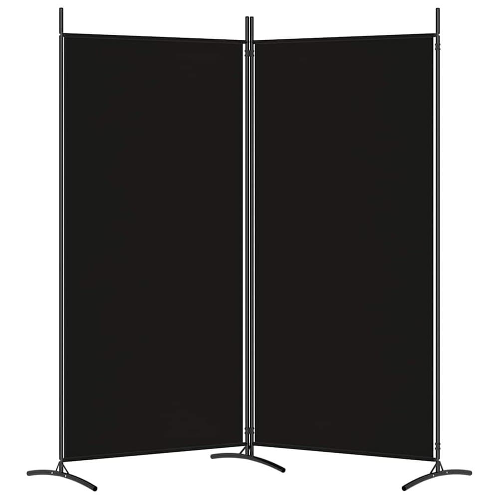 Huoneenjakaja 175×180 cm / taitettava sermi 2 paneelilla / taittoseinä – Musta