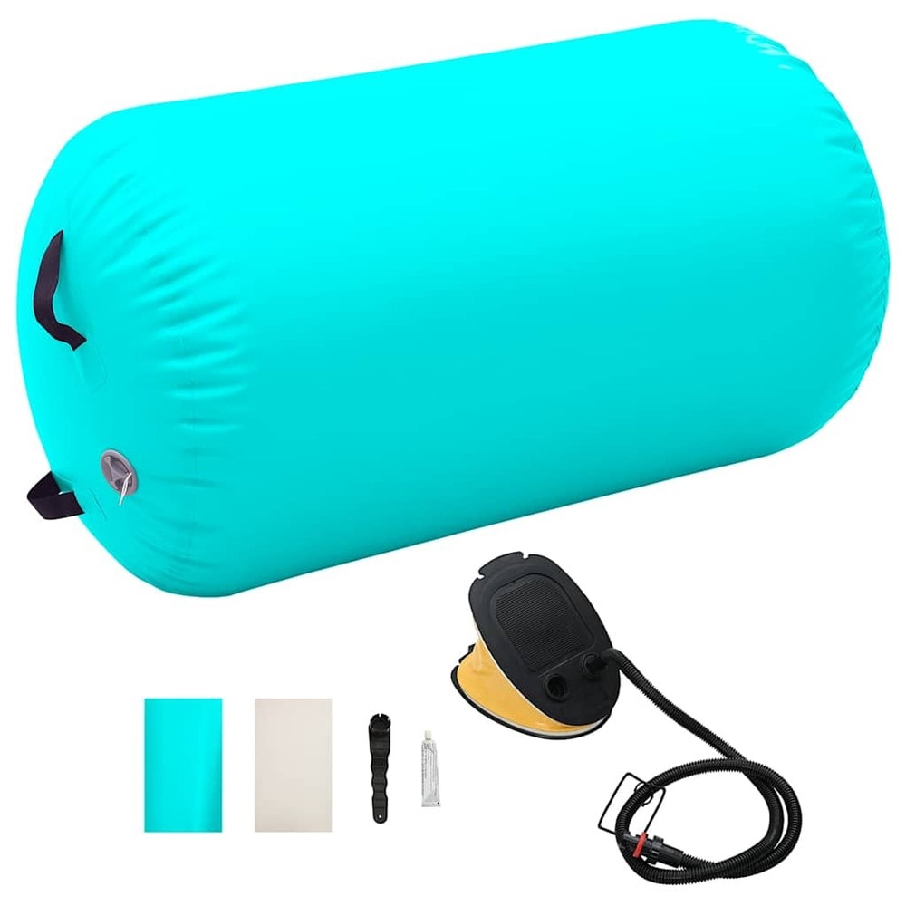 vidaXL Ilmatäytteinen voimistelurulla 100 x 60 cm – Air Roller tasapainoharjoitteluun, vihreä