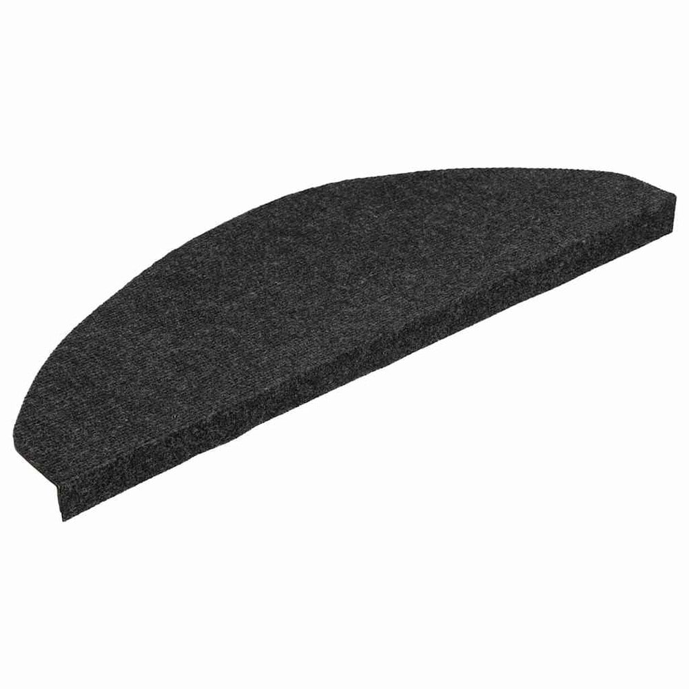 vidaXL Itsekiinnittyvät porrasmatot 15 kpl 65 x 22,5 cm – Liukumista ehkäisevät, musta
