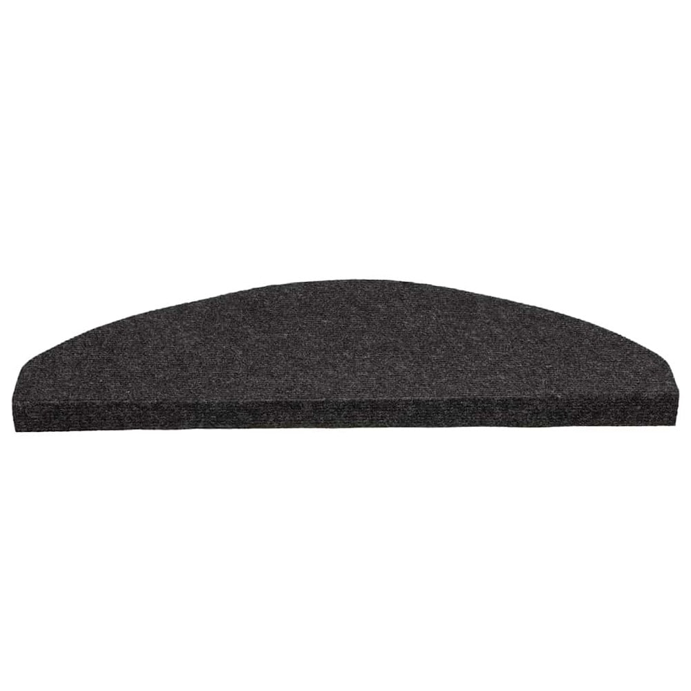 vidaXL Itsekiinnittyvät porrasmatot 15 kpl 65 x 22,5 cm – Liukumista ehkäisevät, musta