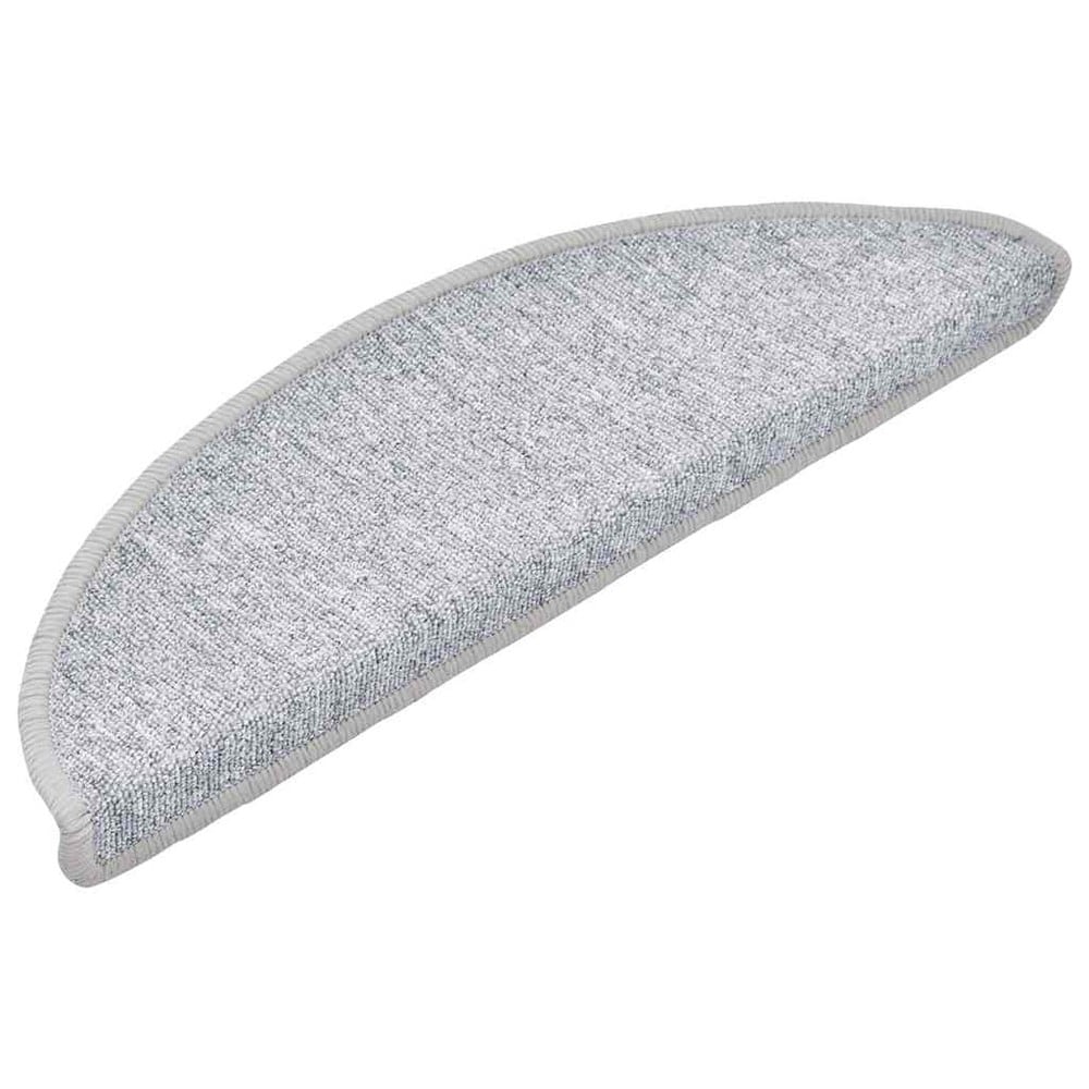 vidaXL Porrasmatot 15 kpl 56 x 17 cm – Puolipyöreät, itsekiinnittyvät, vaaleanharmaa