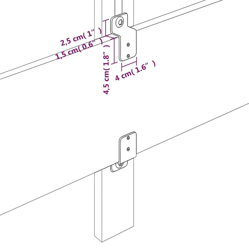 vidaXL Sängynpääty 90 cm – Pehmustettu kangaspääty, säädettävä korkeus 78/88 cm, tummanharmaa