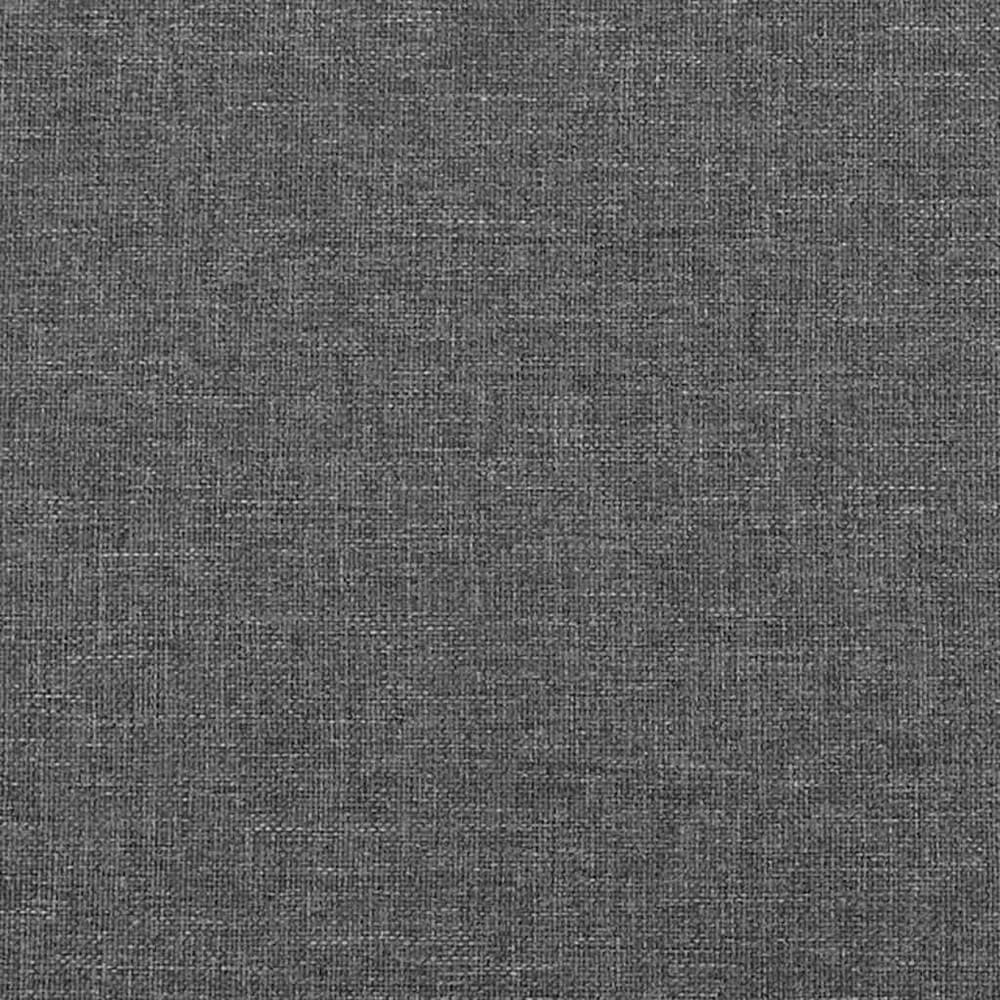 vidaXL Sängynpääty 90 cm – Pehmustettu kangaspääty, säädettävä korkeus 78/88 cm, tummanharmaa