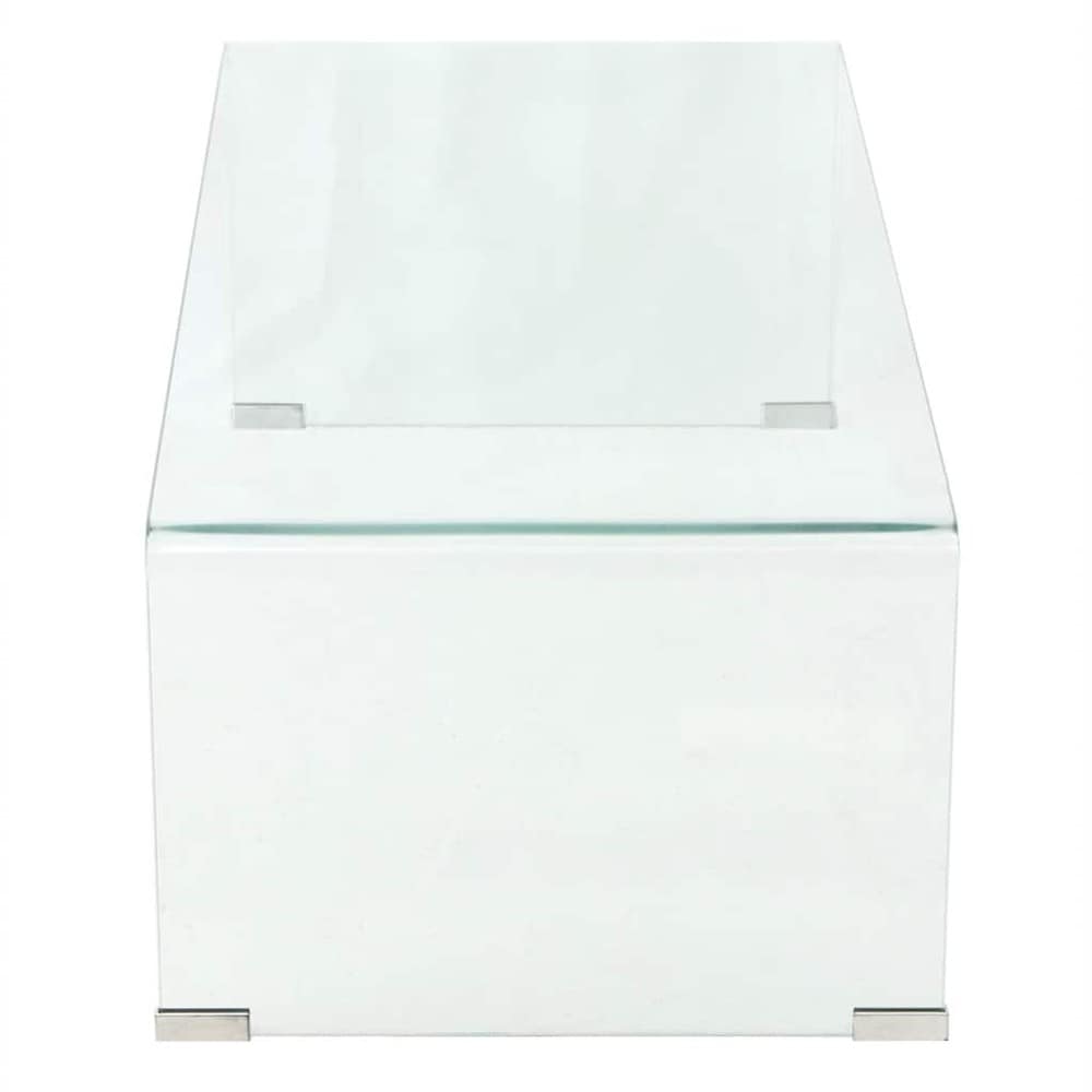 vidaXL Lasinen sohvapöytä 98 x 45 x 30 cm – Karkaistu lasi, läpinäkyvä