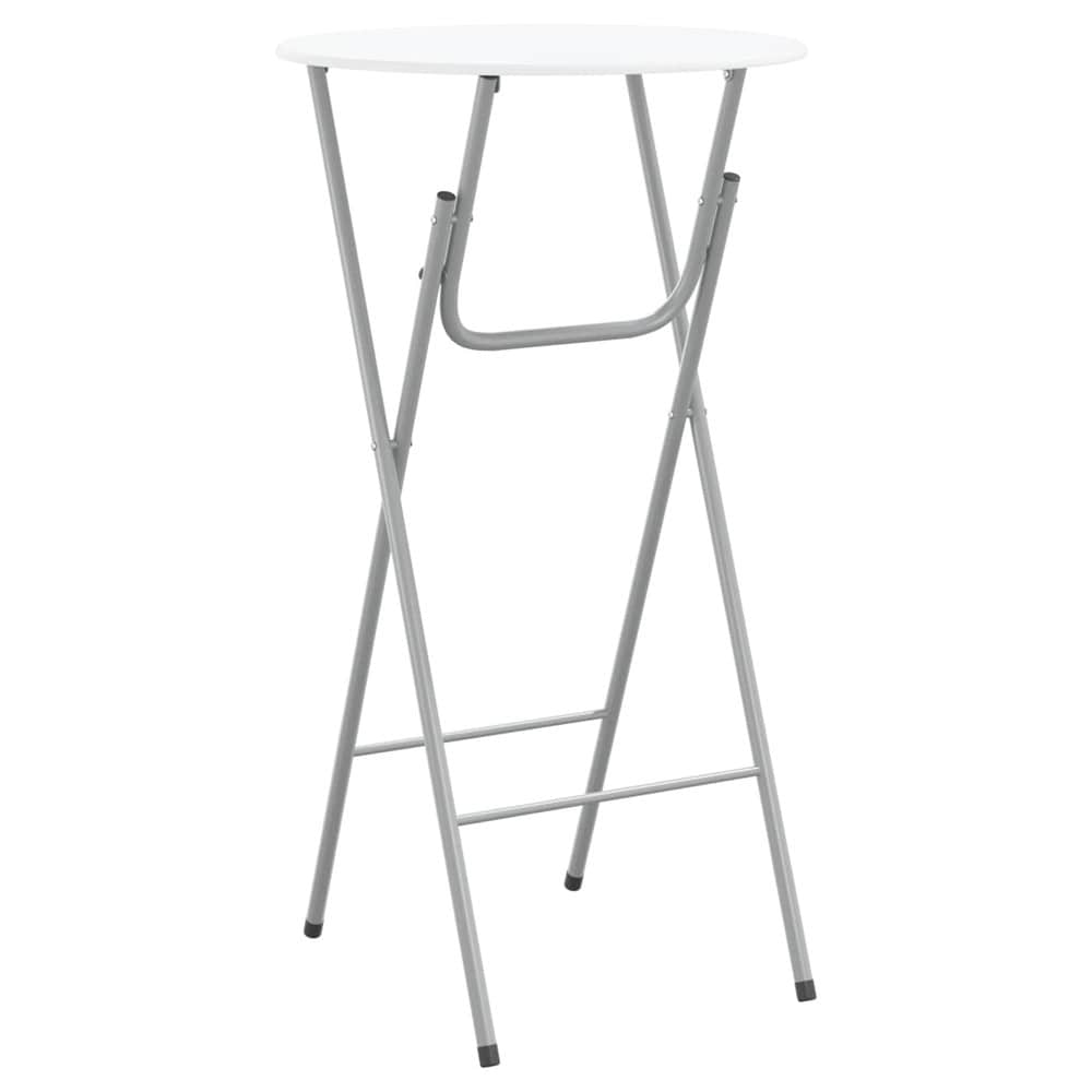 vidaXL Taitettavat baaripöydät 4 kpl 60 x 60 x 112 cm – Valkoinen, MDF ja teräs