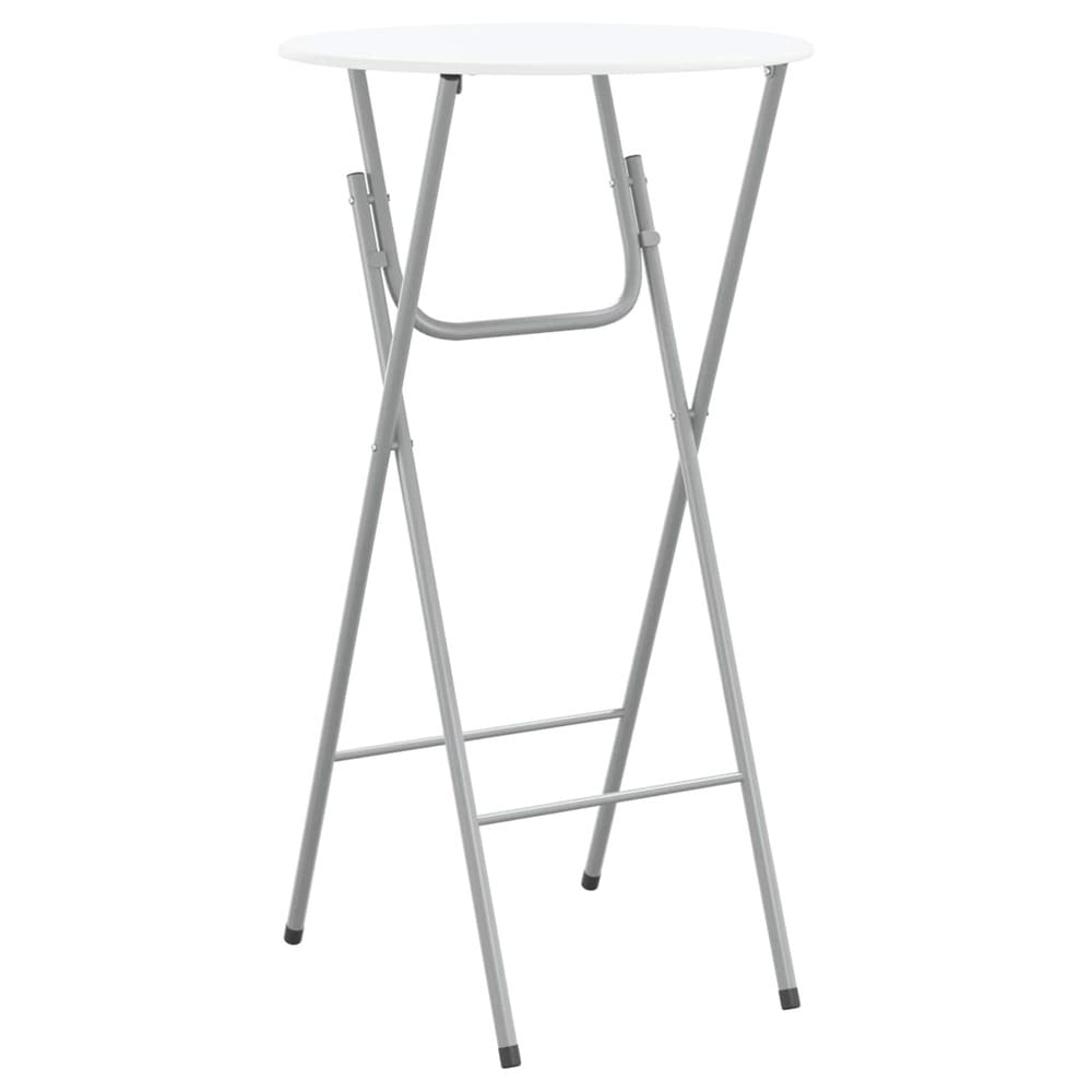 vidaXL Taitettavat baaripöydät 4 kpl 60 x 60 x 112 cm – Valkoinen, MDF ja teräs