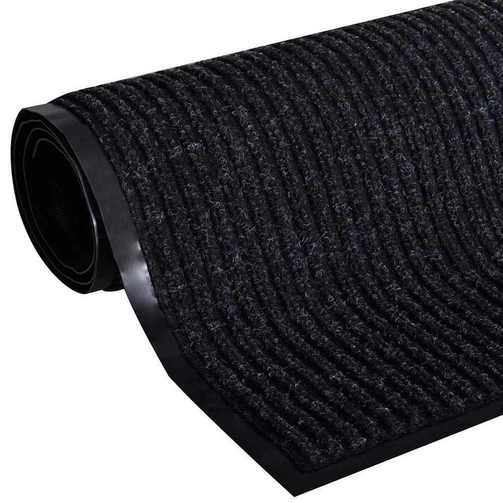 vidaXL Kuramatto 120 x 180 cm – Liukumaton ovimatto PVC-pohjalla, musta