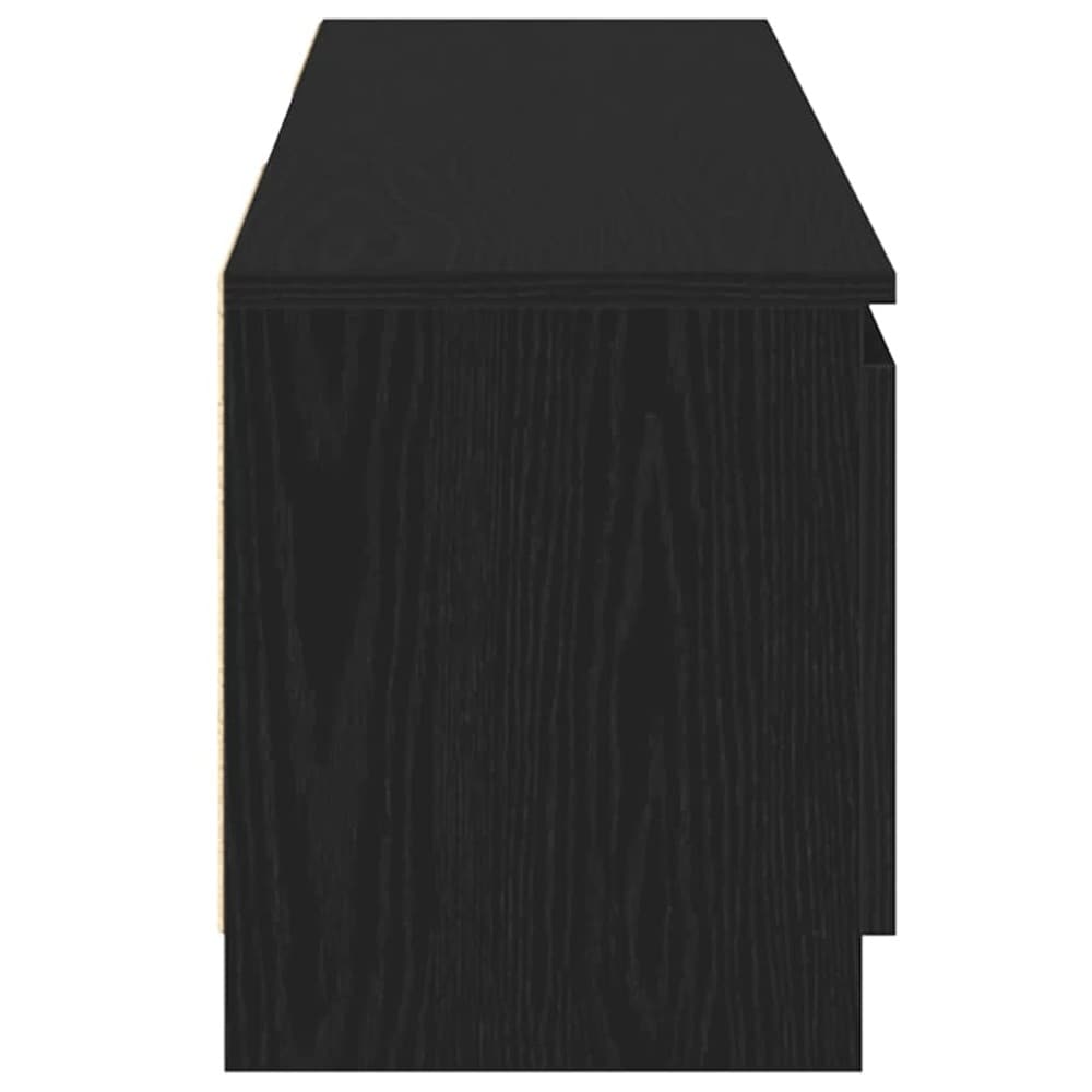 vidaXL TV-taso LED-valaistuksella 120 x 30 x 36 cm – 2 ovea, 2 hyllyä, musta tammi