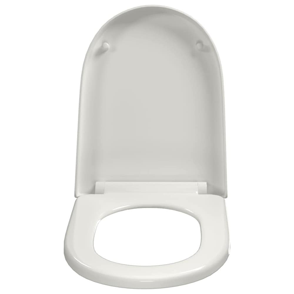 WC-istuinkansi 46×36 cm / pehmeästi sulkeutuva wc-istuin pikakiinnityksellä – Valkoinen