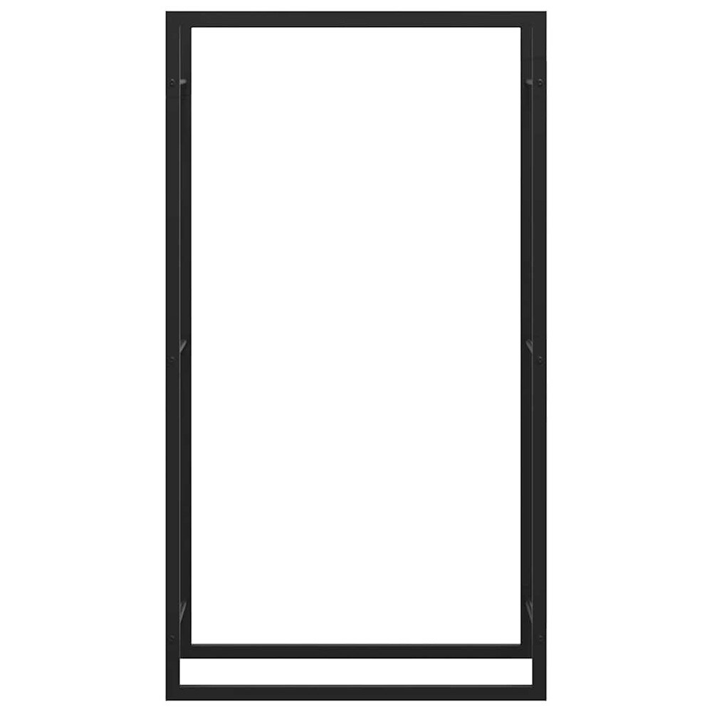 Puuteline 80×28×154 cm / polttopuuteline / halkoteline teräksestä – Mattamusta