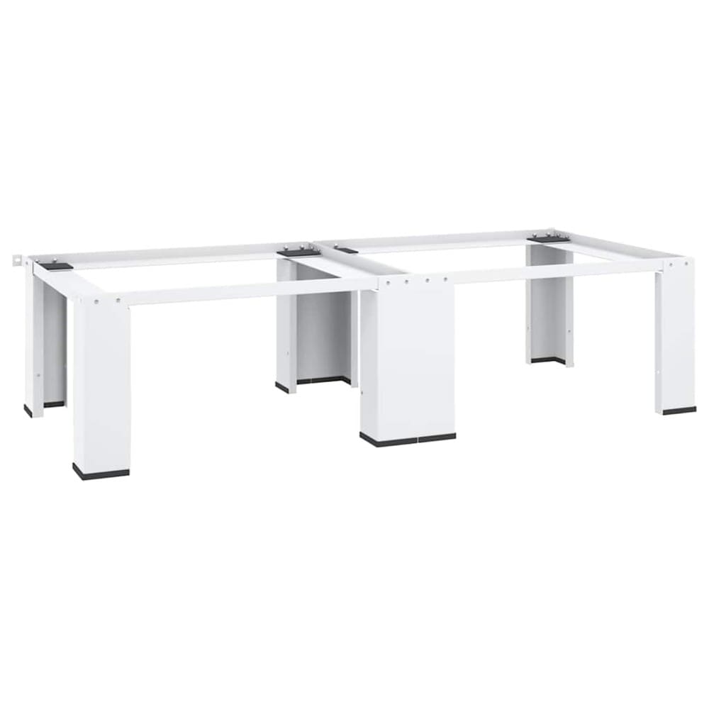 Pesukoneen ja kuivausrummun jalusta 127×54,5×32,5 cm / kaksoisjalusta jopa 200 kg – Valkoinen
