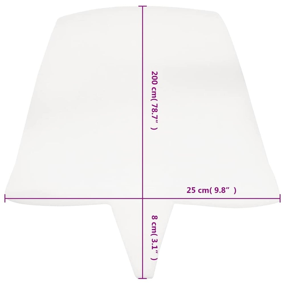 Patjakiila 25×200×8 cm / patjojen yhdistäjä / sänkykiila – Valkoinen